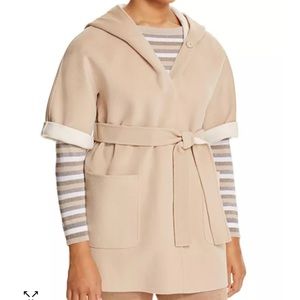 MARINA RINALDI Women's Nadia Short Sleeve Coat, Beige